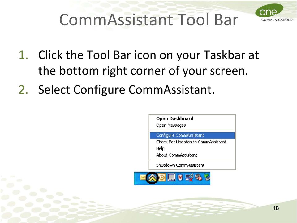 Taskbar at the bottom right corner