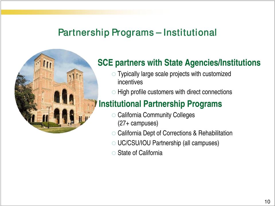 connections Institutional Partnership Programs California Community Colleges (27+ campuses)