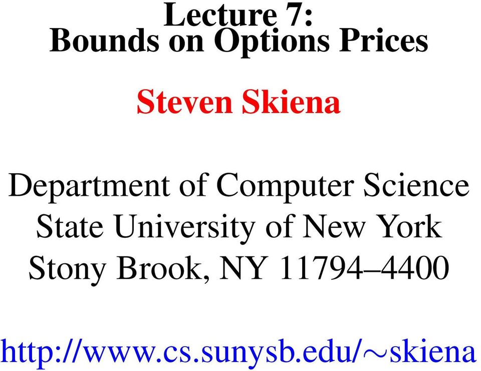 State University of New York Stony Brook,
