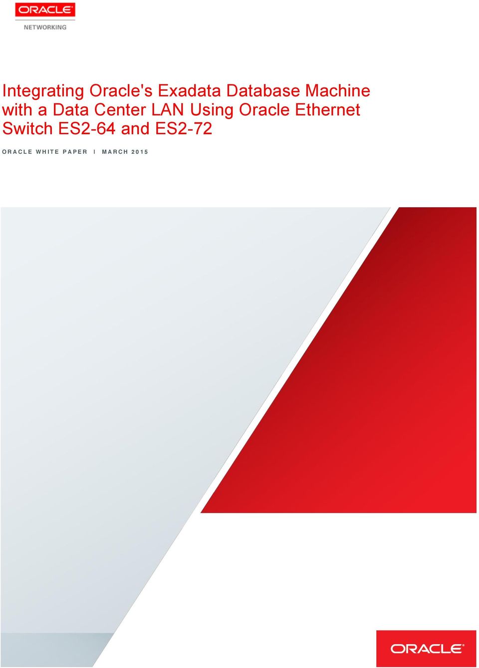 LAN Using Oracle Ethernet Switch
