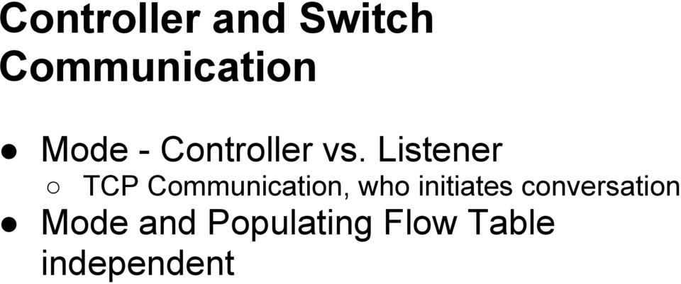 Listener TCP Communication, who