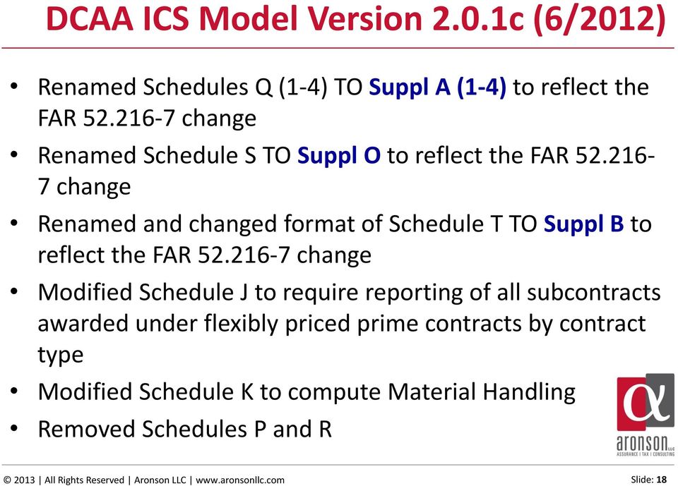 216-7 change Renamed and changed format of Schedule T TO Suppl B to reflect the FAR 52.