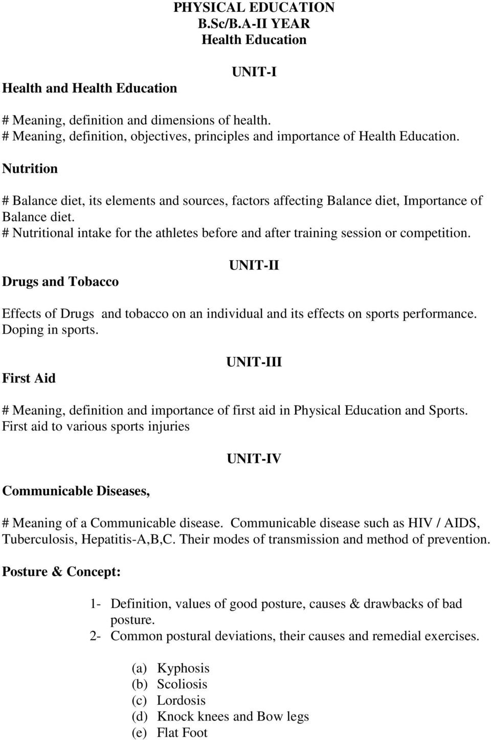 what are the objectives of physical education and its meaning