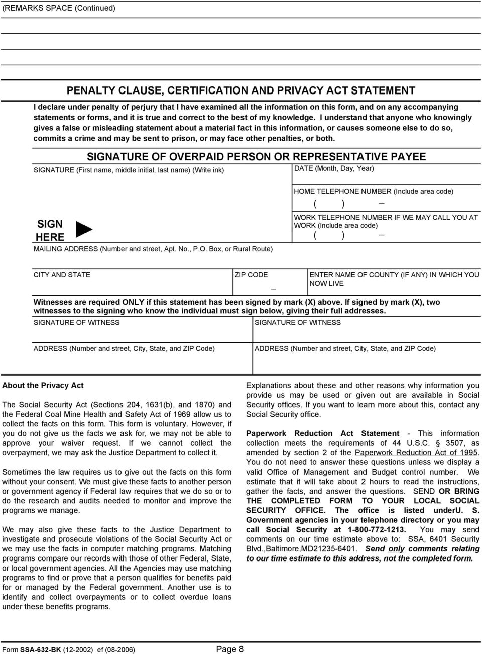 Social Security Administration Omb No Pdf Free Download
