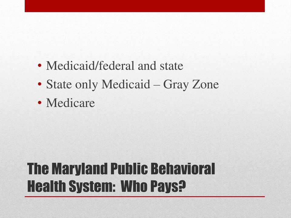 Medicare The Maryland Public