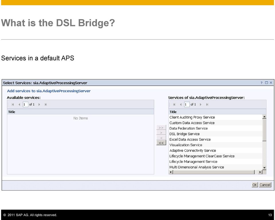 Server hosting the DSL Bridge should be sized for expected user load Recommended to