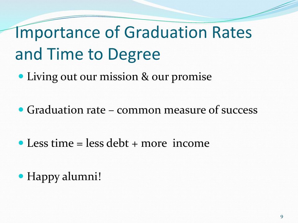 Graduation rate common measure of success