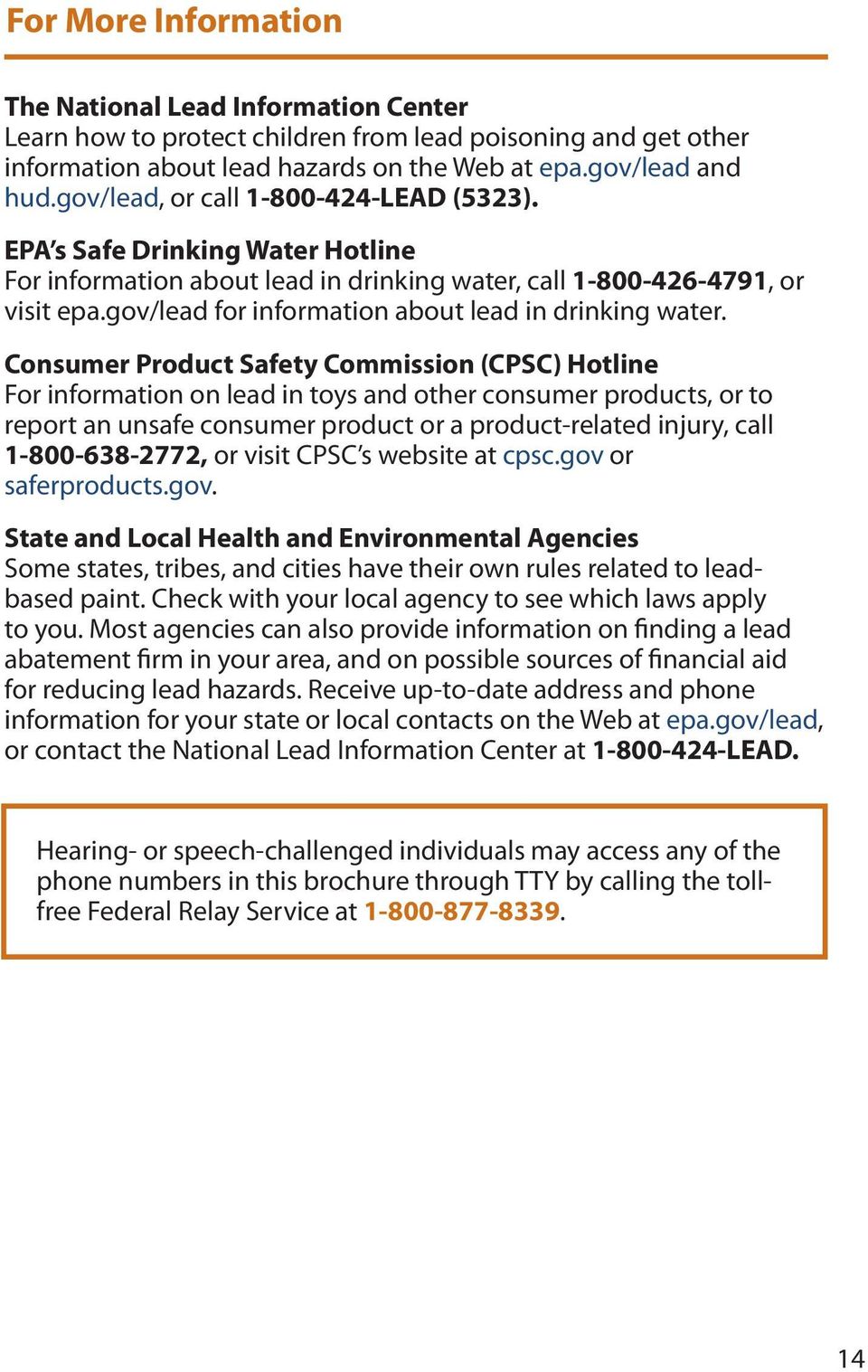 gov/lead for information about lead in drinking water.