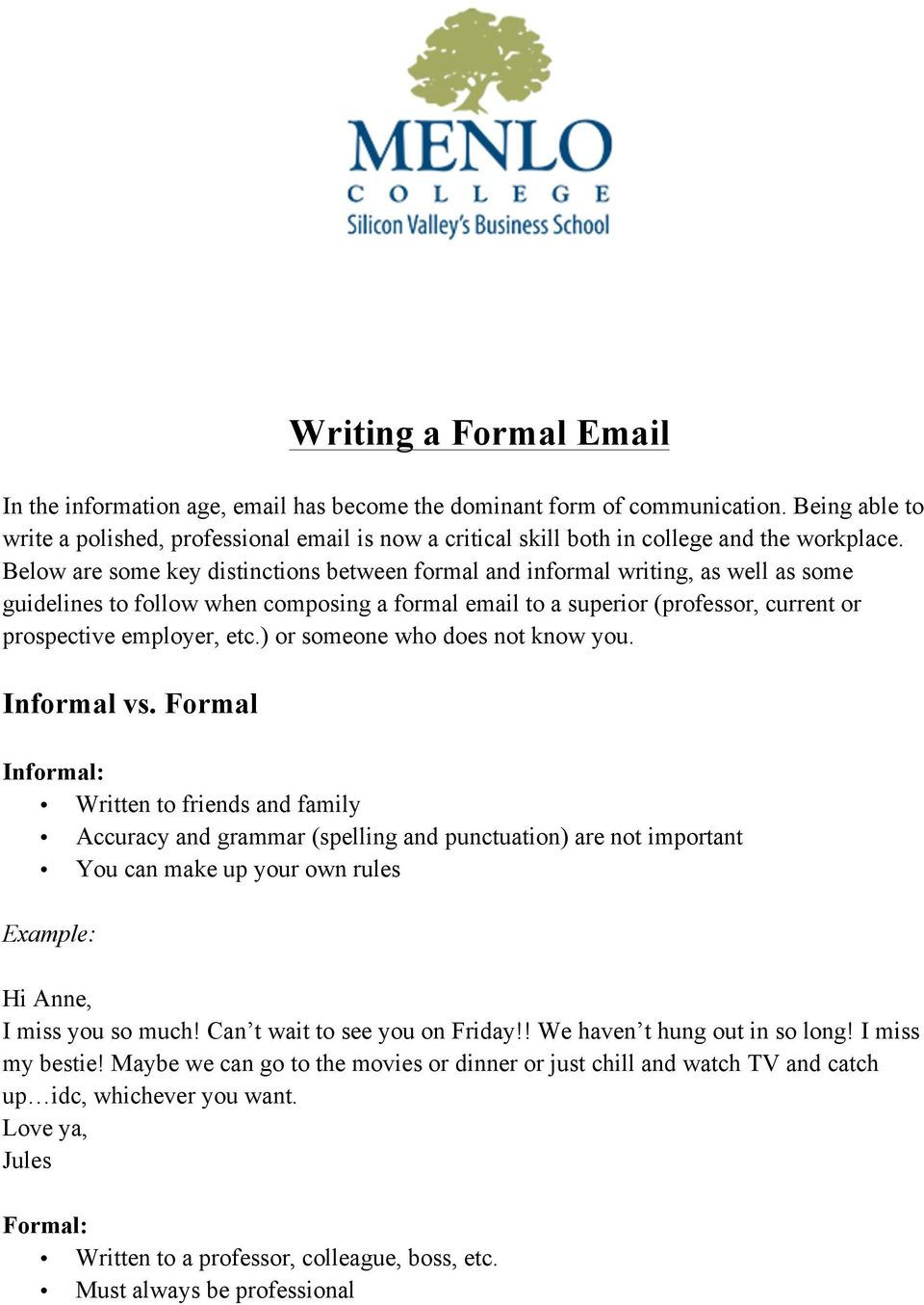 PDF Télécharger formal email writing examples pdf Gratuit PDF