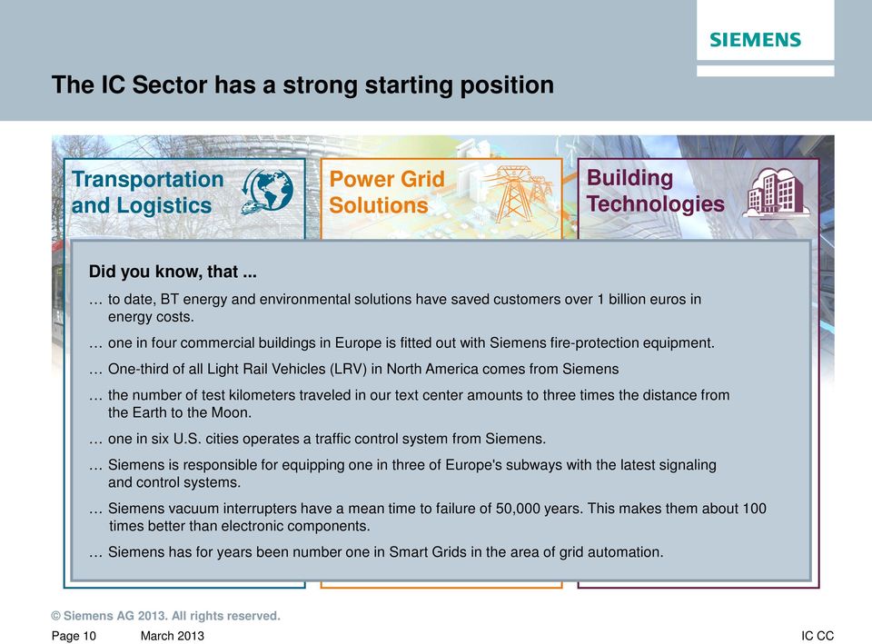 major railway Siemens with long-standing > 6,000,000 buildings with energy costs.