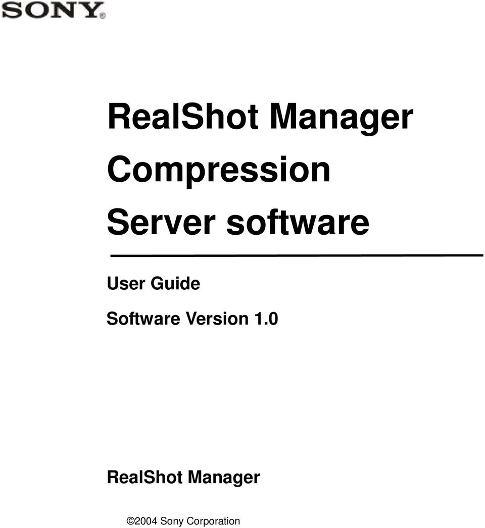 Software Version 1.