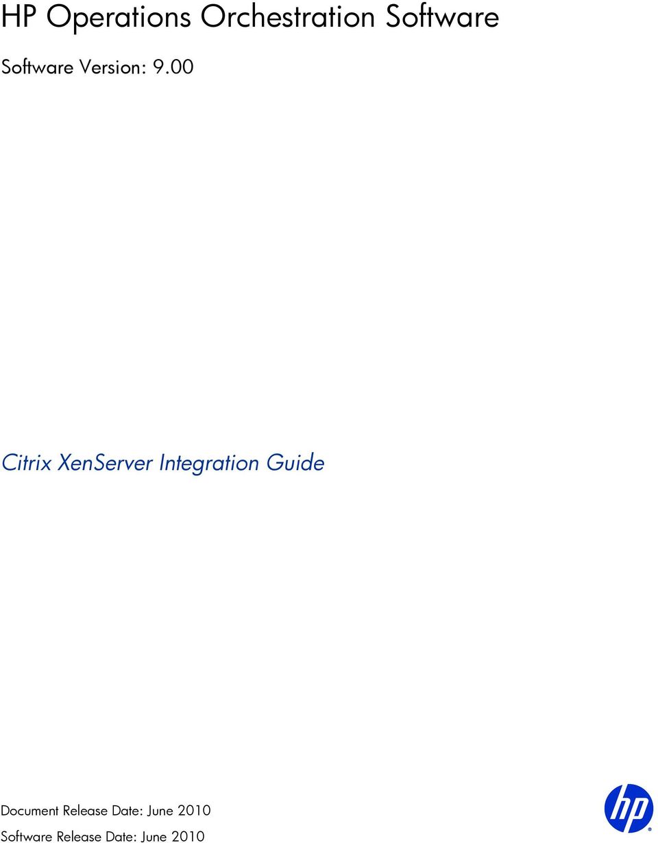 00 Citrix XenServer Integration Guide