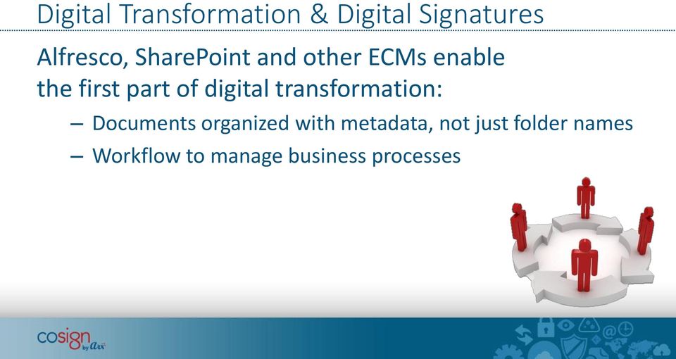 digital transformation: Documents organized with