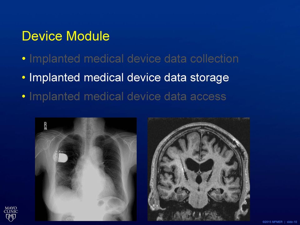 medical device data storage Implanted