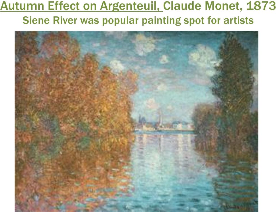 Monet, 1873 Siene River