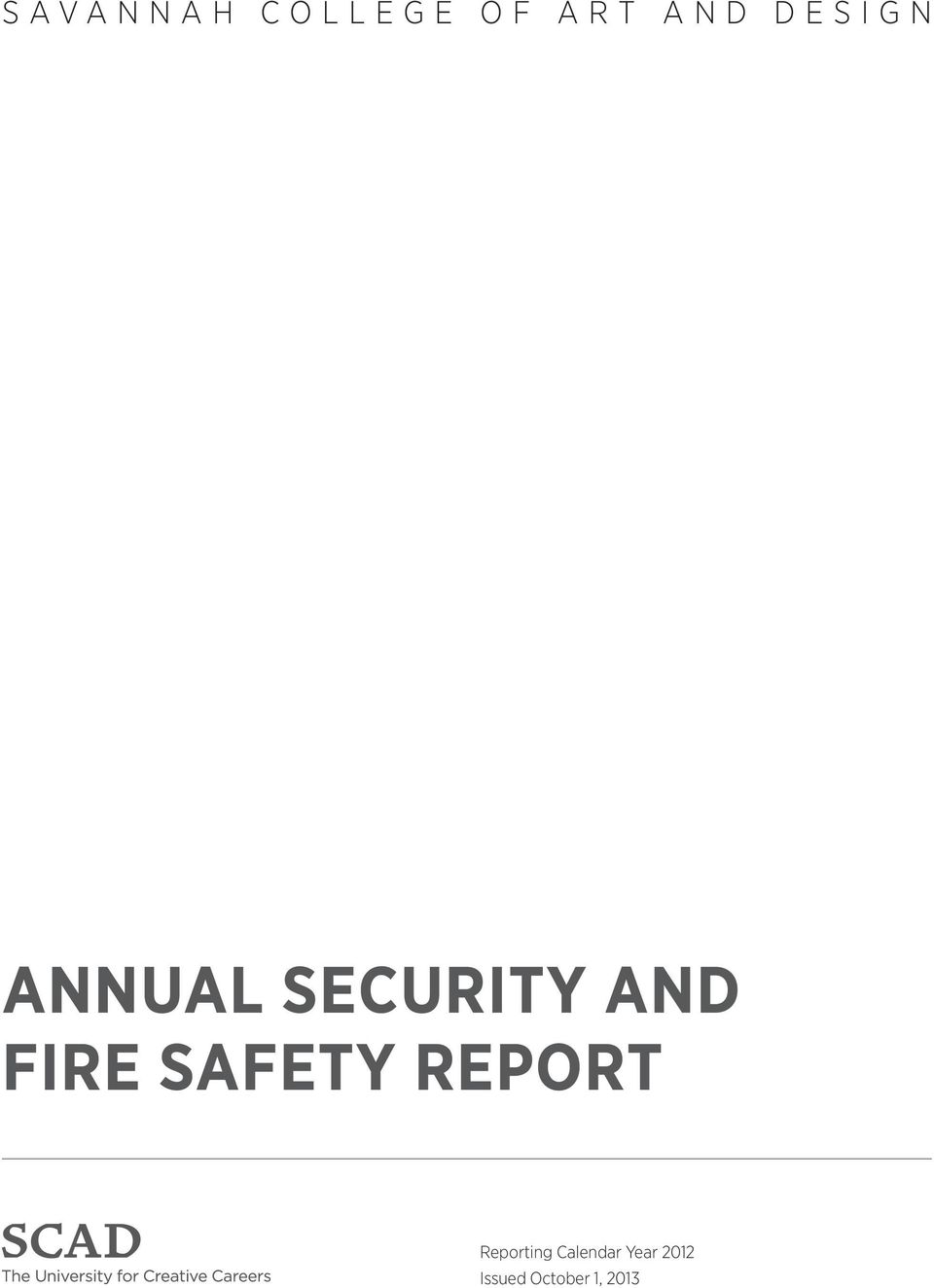 SAFETY REPORT Reporting