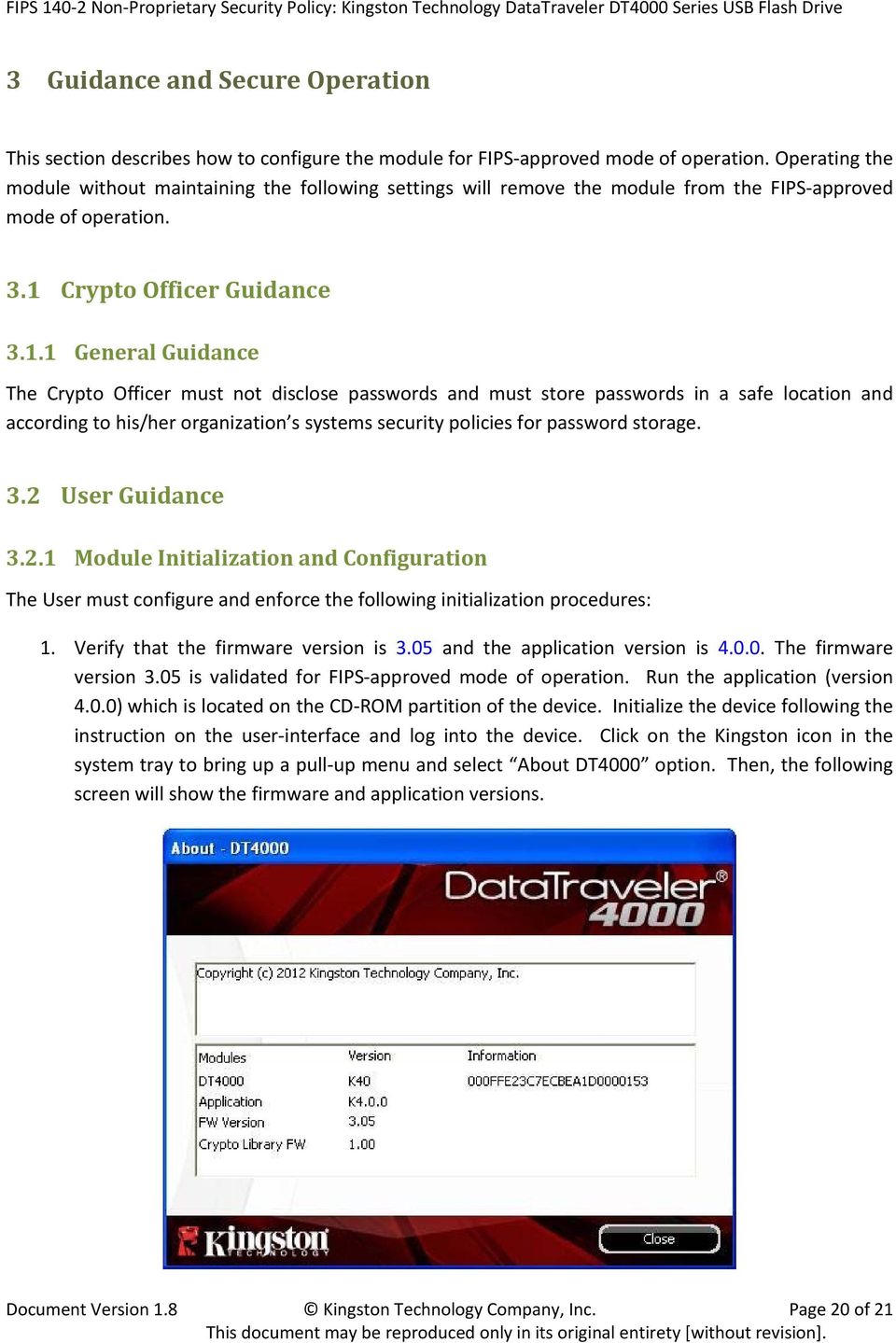 Crypto Officer Guidance 3.1.