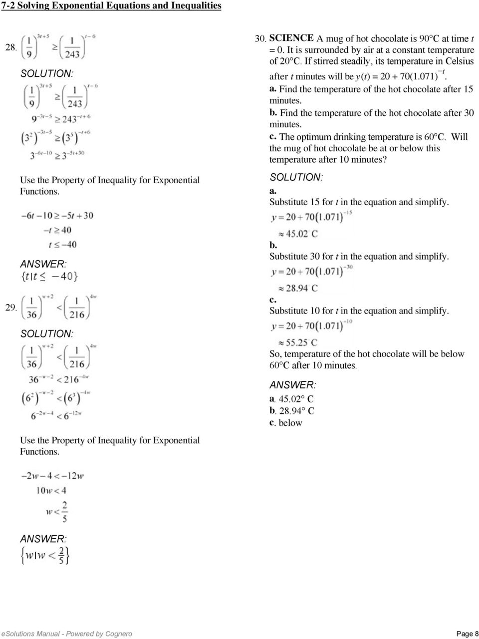 11 11 word problem practice solving exponential equations and With Solving Exponential Equations Worksheet