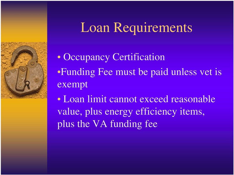 Loan limit cannot exceed reasonable value,