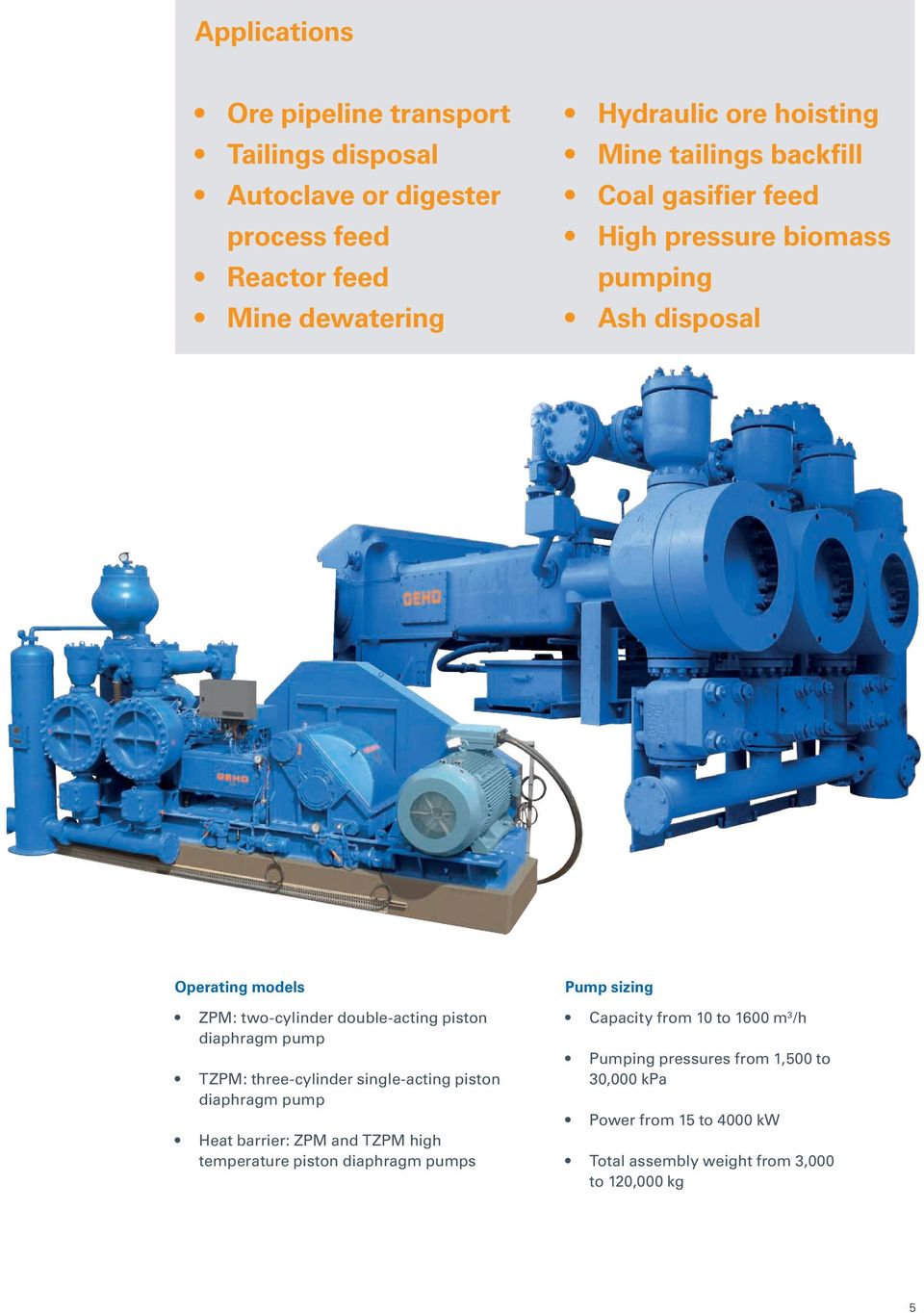 Minerals. GEHO Piston diaphragm pumps. Positive displacement slurry pumps  First choice for high efficiency abrasive slurry pumping - PDF Free Download