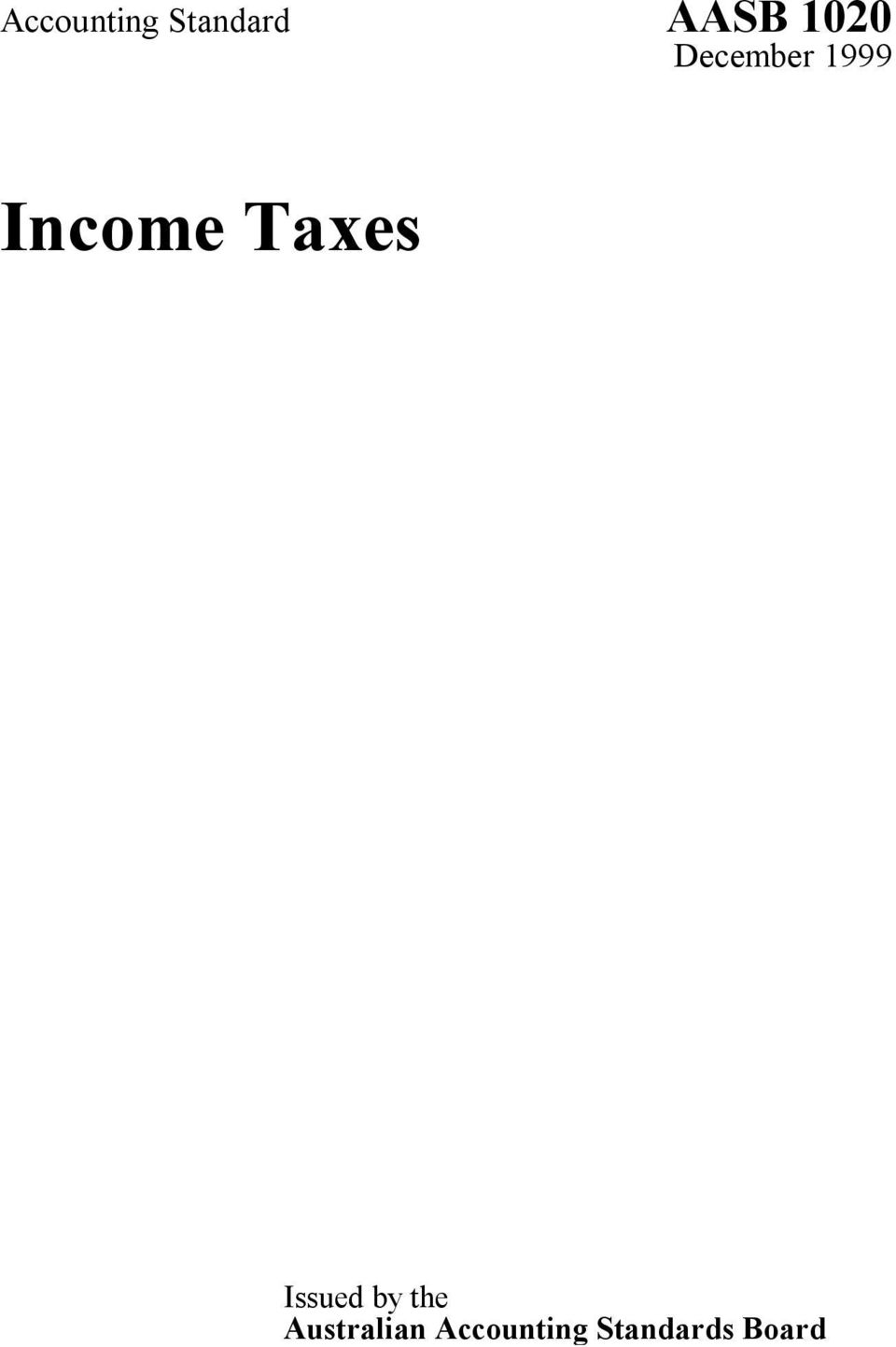 Taxes Issued by the
