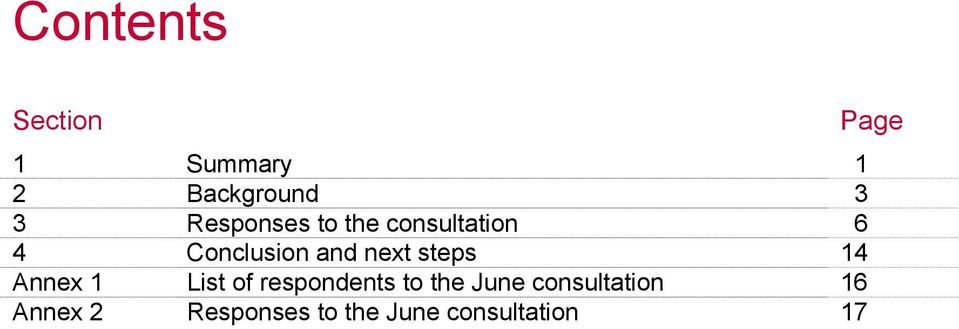 steps 14 Annex 1 List of respondents to the June