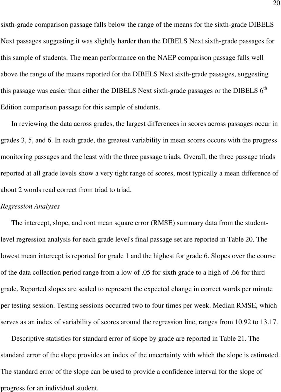 Dibels Next Oral Reading Fluency Readability Study Technical Report 7 Pdf Free Download