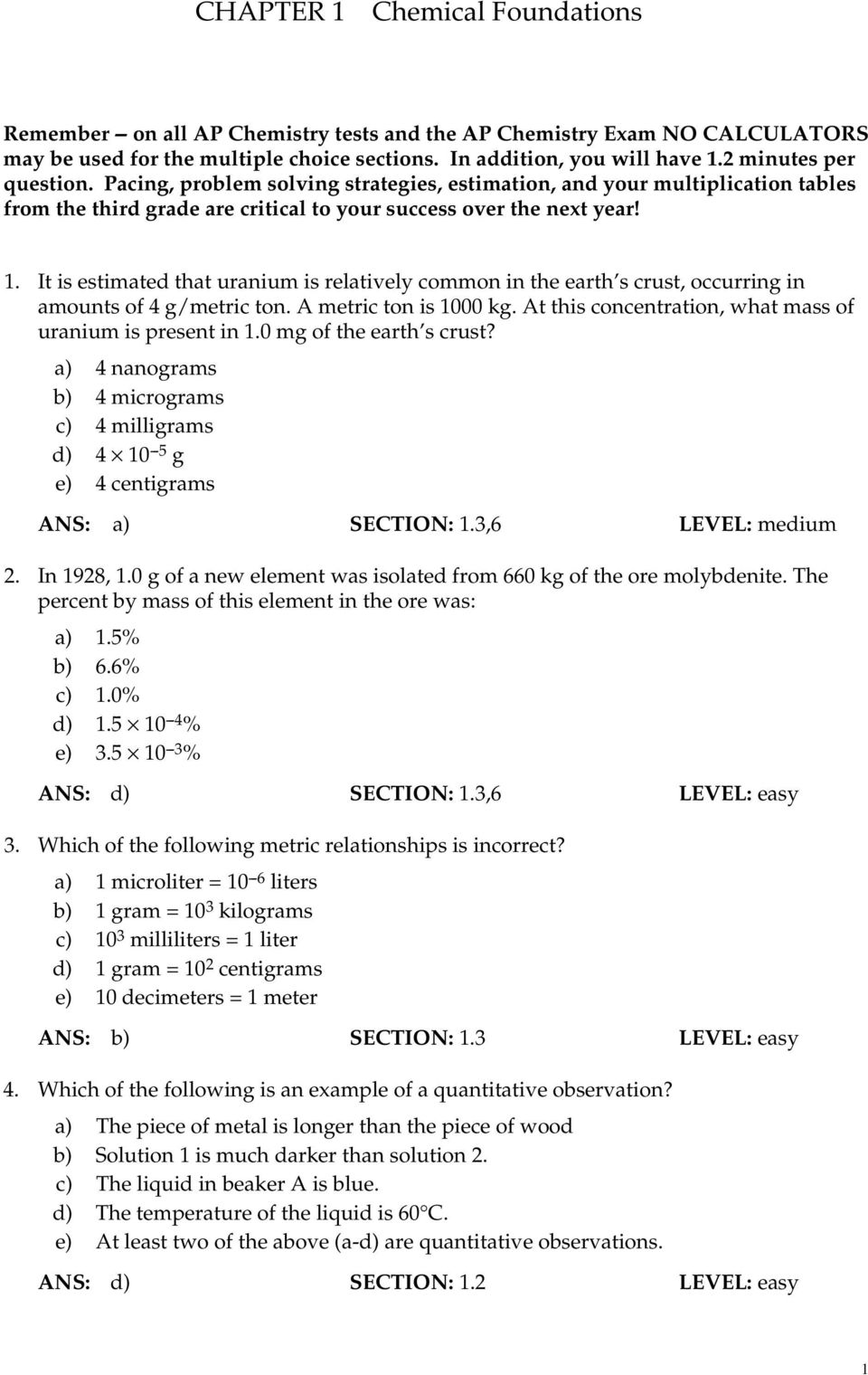 Chapter 1 Chemical Foundations Pdf Free Download