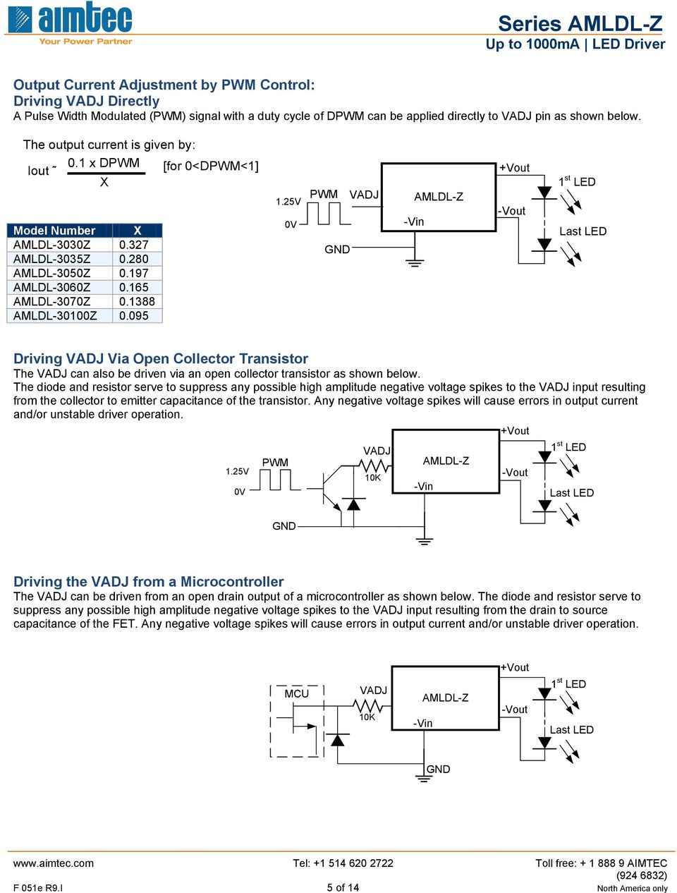 V V PWM st LED Driving Via Open Collector Transistor The can also be driven via an open collector transistor as shown below.
