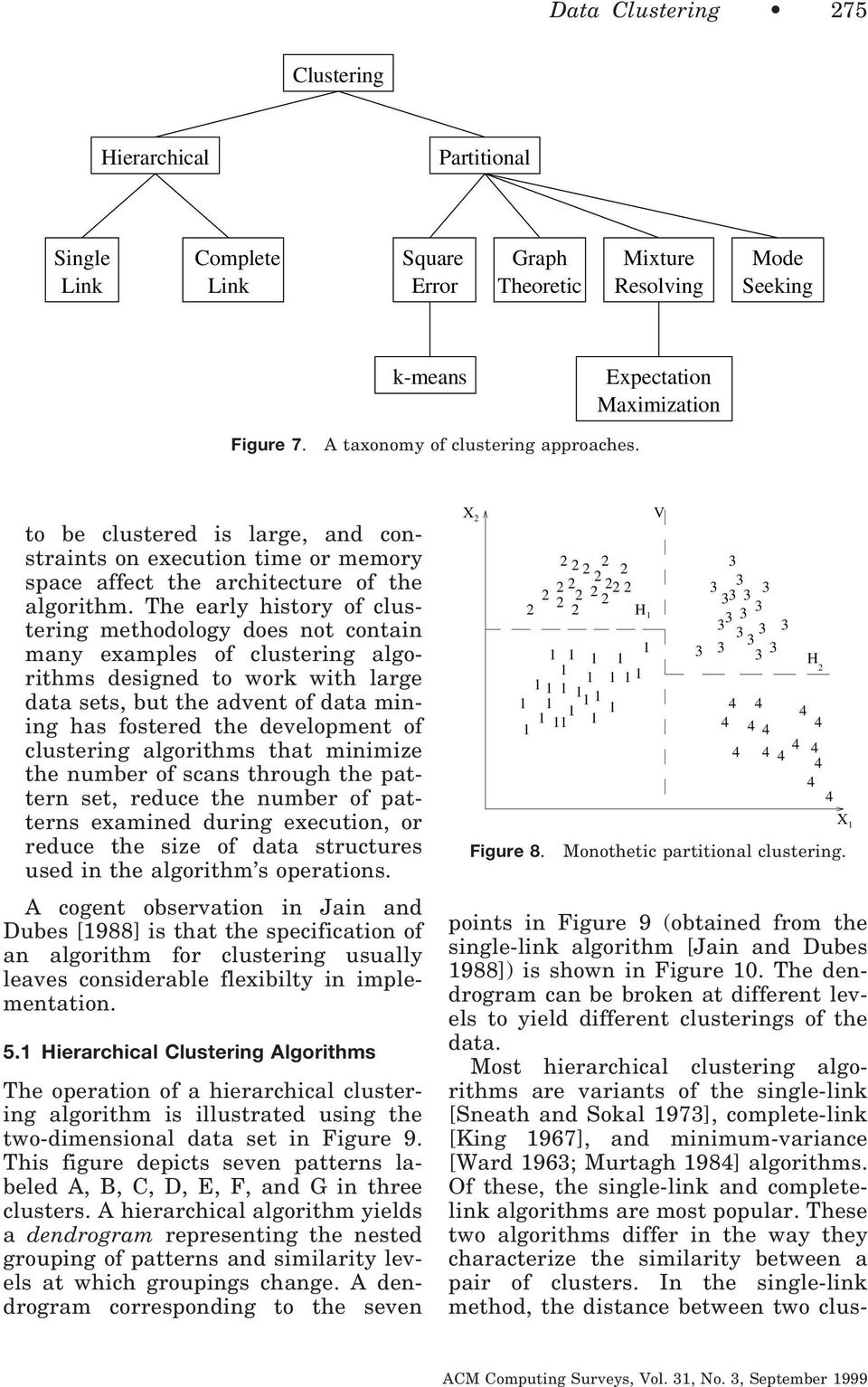 many eamples of clustering algorithms designed to work with large data sets, but the advent of data mining has fostered the development of clustering algorithms that minimize the number of scans
