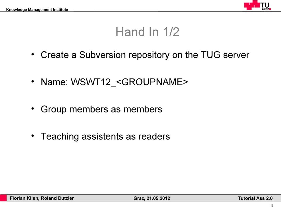 WSWT12_<GROUPNAME> Group members as