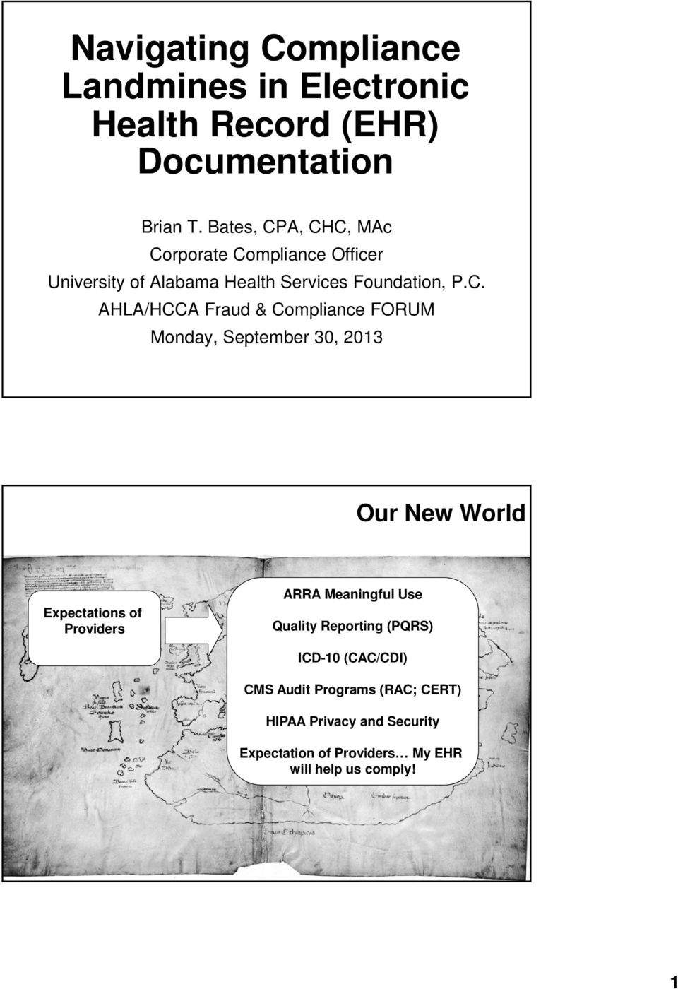 A, CHC, MAc Corporate Compliance Officer University of Alabama Health Services Foundation, P.C. AHLA/HCCA Fraud &