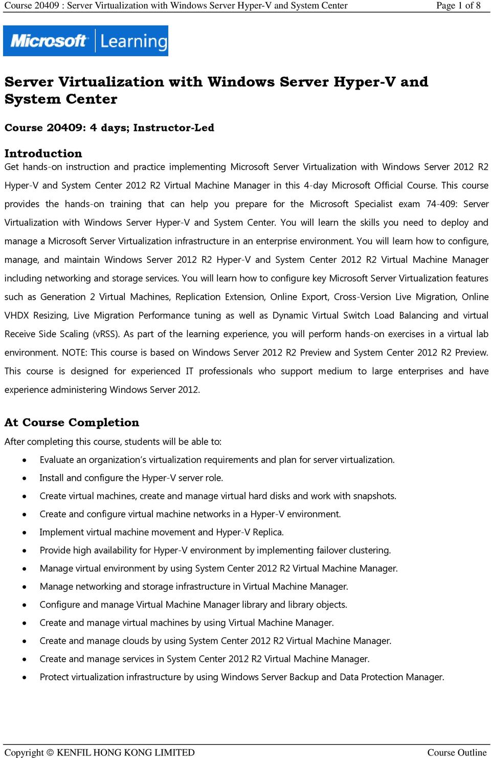 Microsoft Official Course.
