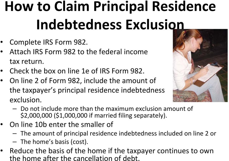 Do not include more than the maximum exclusion amount of $2,000,000 ($1,000,000 if married filing separately).