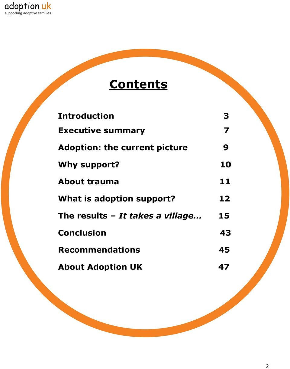 10 About trauma 11 What is adoption support?
