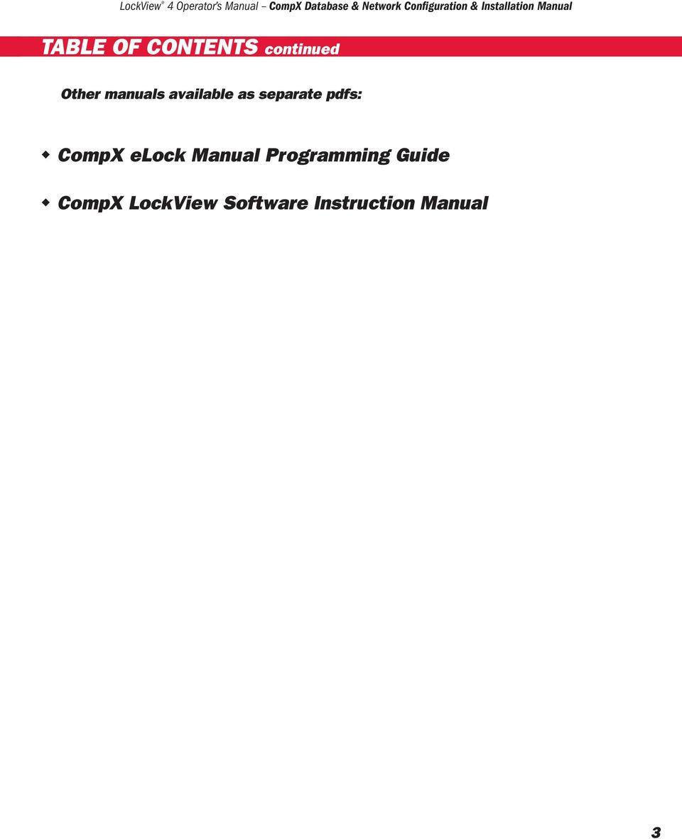 CompX elock Manual Programming Guide