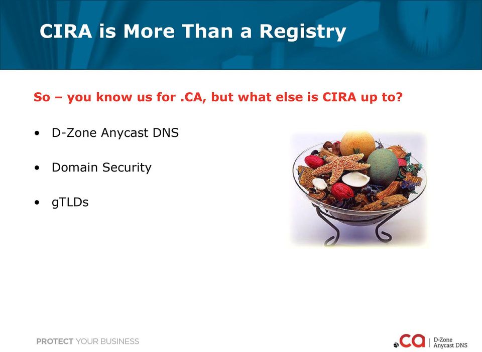 ca, but what else is CIRA up