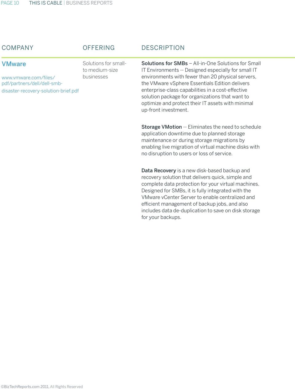 servers, the VMware vsphere Essentials Edition delivers enterprise-class capabilities in a cost-effective solution package for organizations that want to optimize and protect their IT assets with