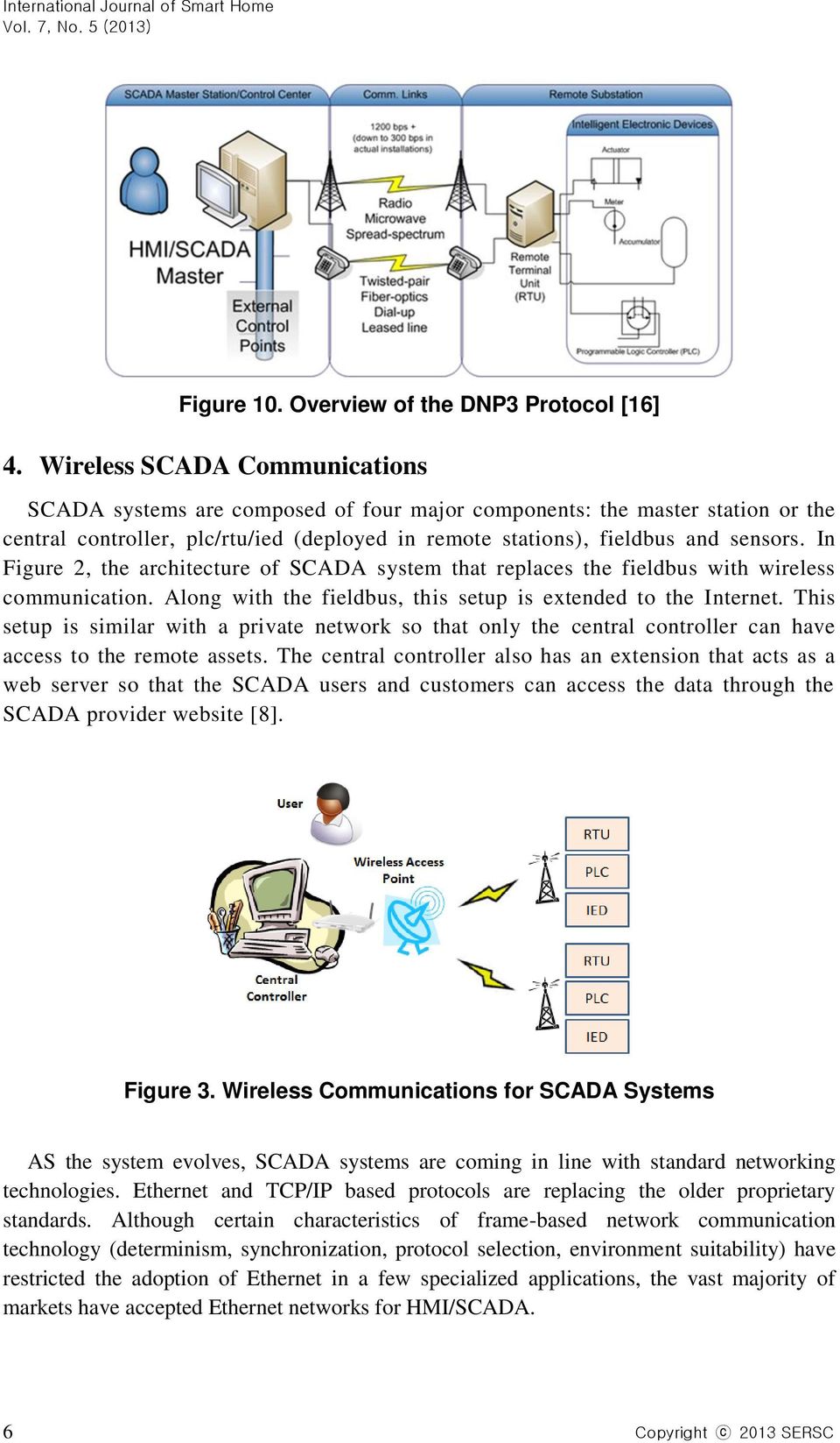 In Figure 2, the architecture of SCADA system that replaces the fieldbus with wireless communication. Along with the fieldbus, this setup is extended to the Internet.