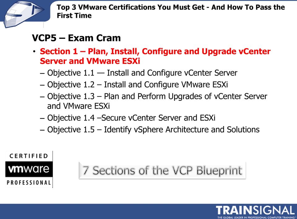 2 Install and Configure VMware ESXi Objective 1.