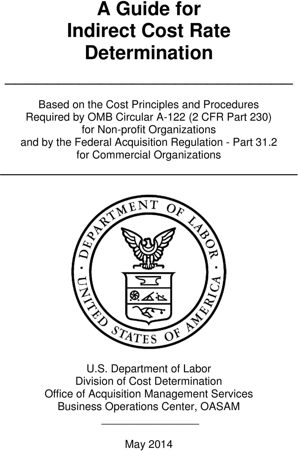 Acquisition Regulation - Part 31.2 for Commercial Organizations U.S.