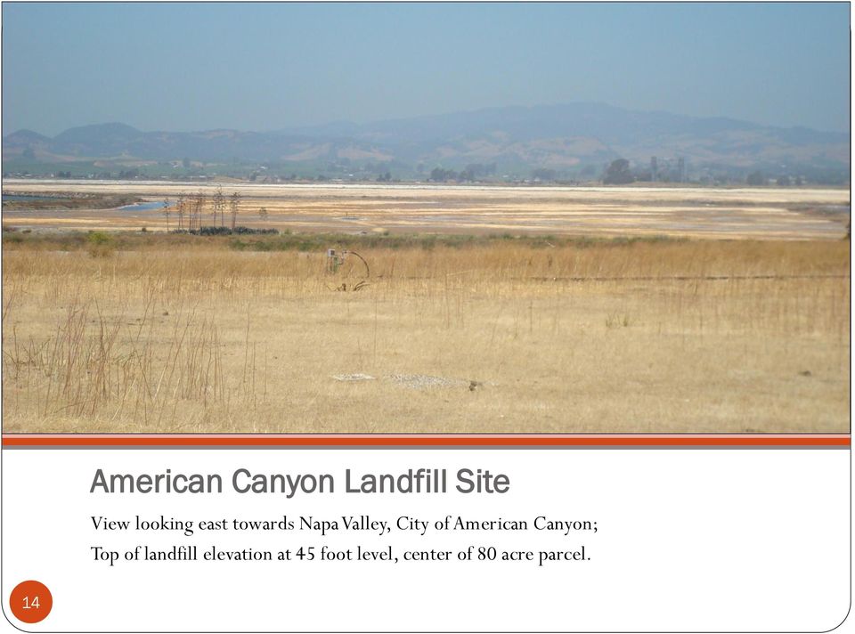 American Canyon; Top of landfill
