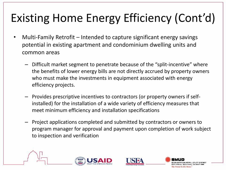 with energy efficiency projects.