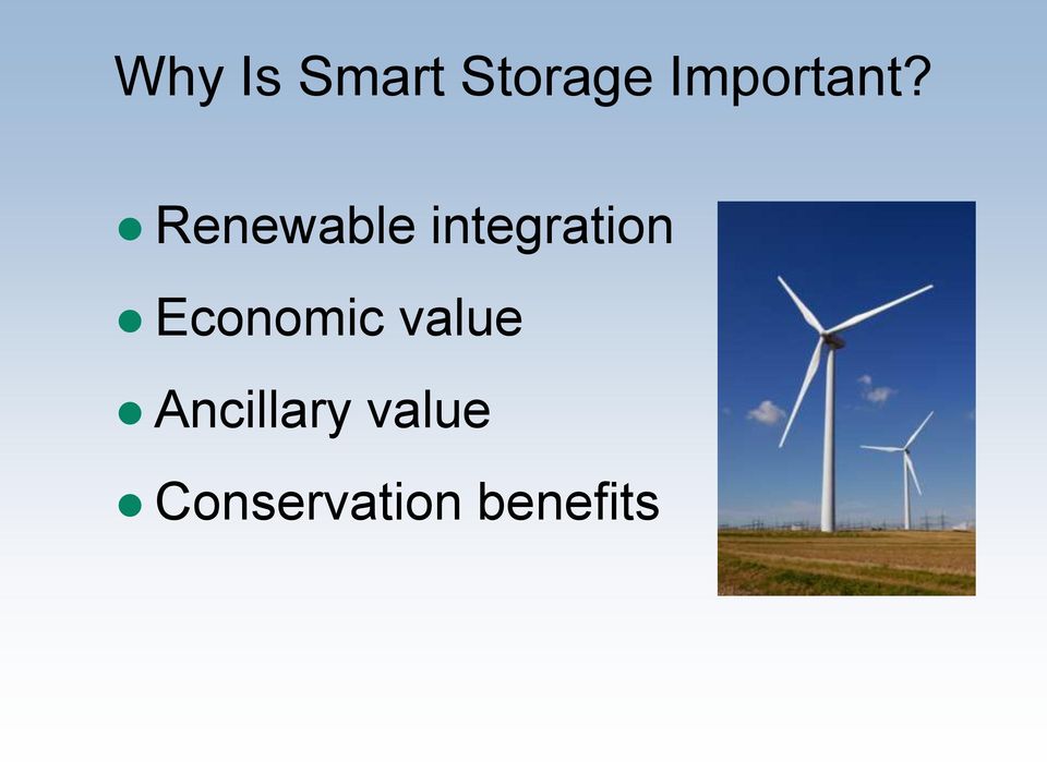 Renewable integration
