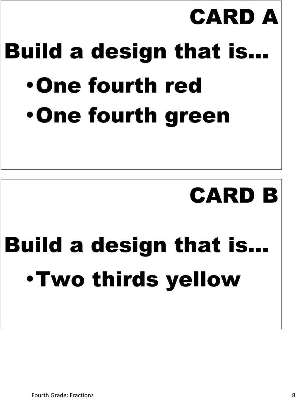 fourth green CARD B Build a