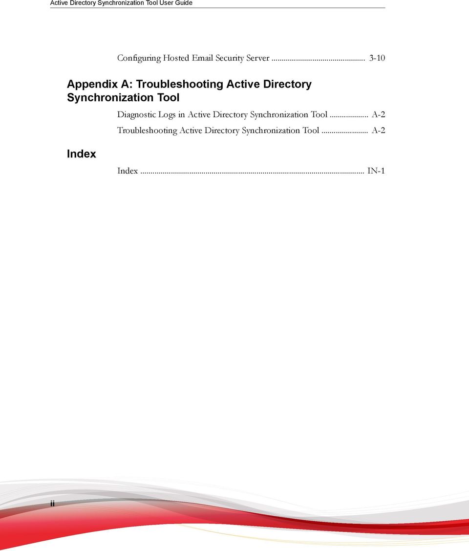 .. 3-10 Appendix A: Troubleshooting Active Directory Synchronization Tool