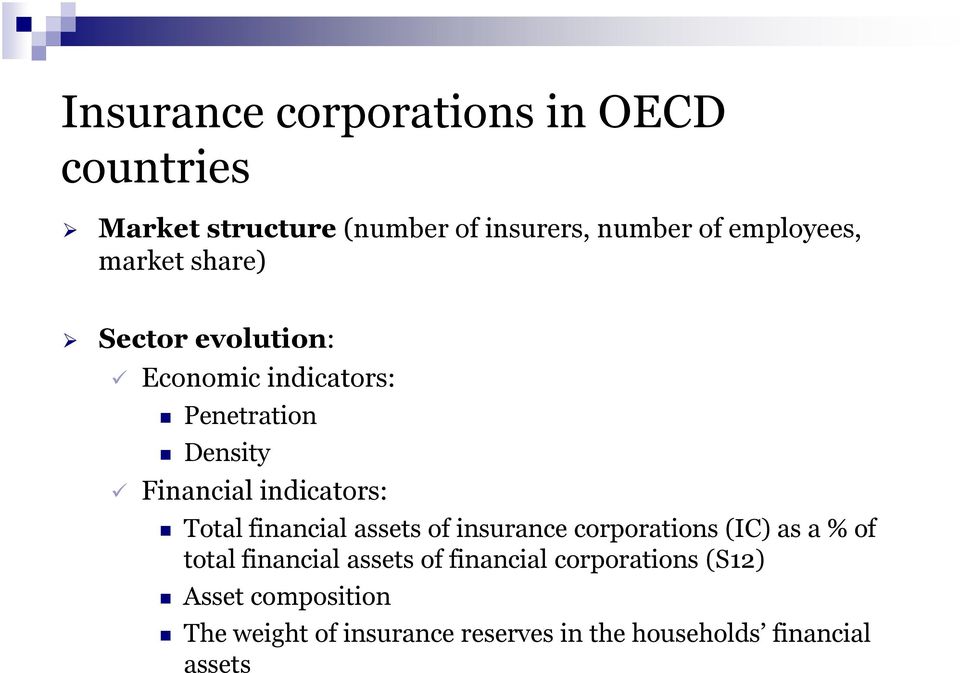Total financial assets of insurance corporations (IC) as a % of total financial assets of financial