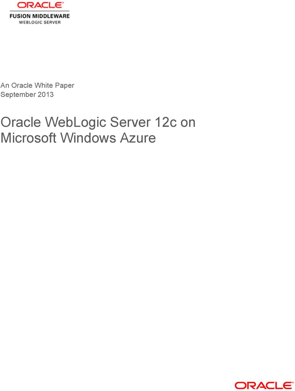 WebLogic Server 12c on