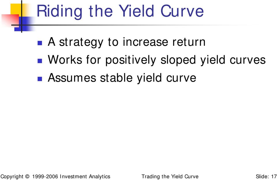 Assumes stable yield curve Copyright 1999-2006