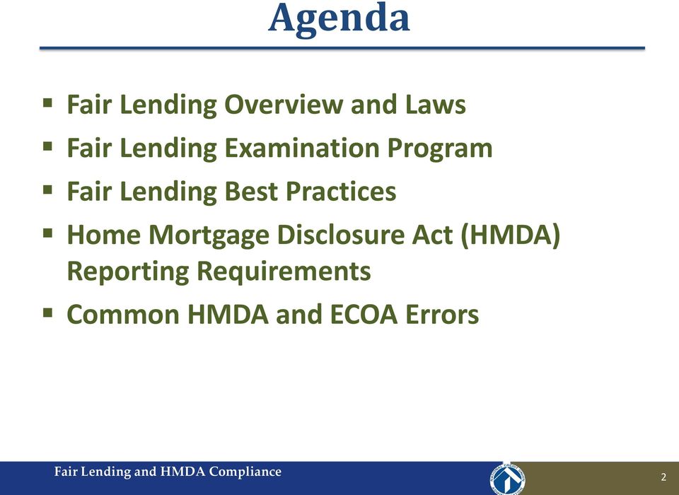Practices Home Mortgage Disclosure Act (HMDA)
